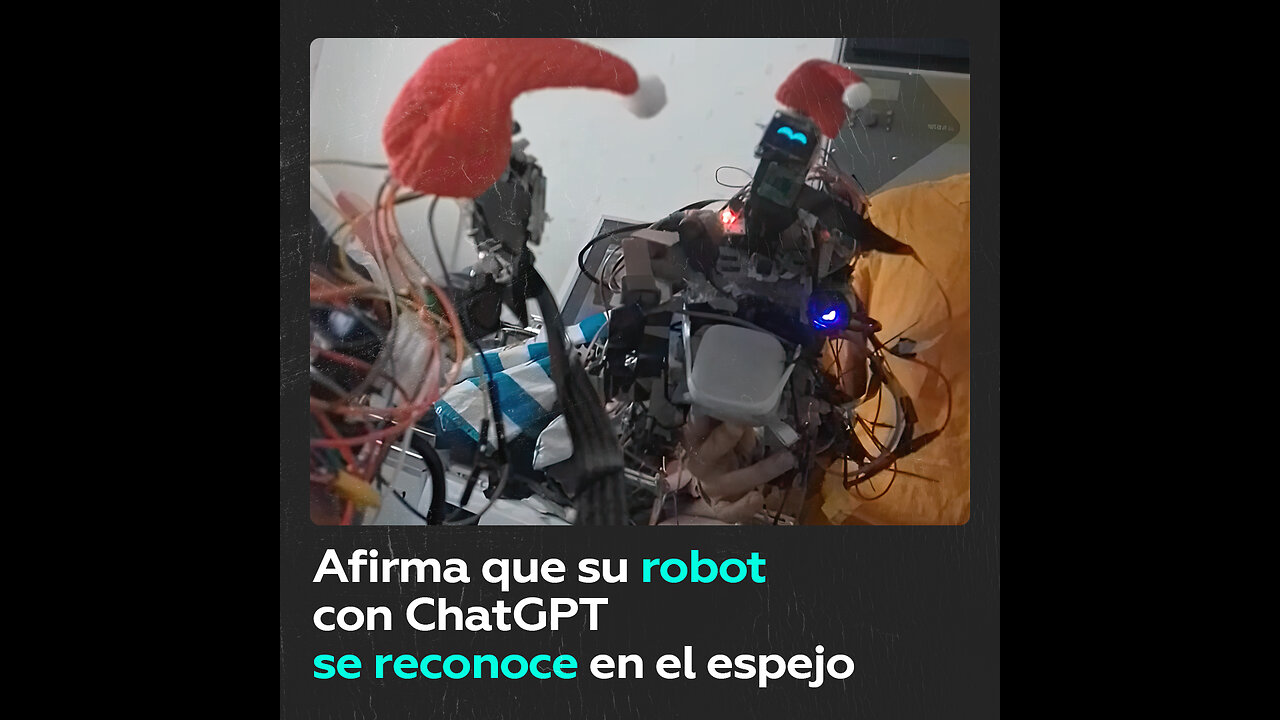 Сonstruye un robot con ChatGPT que supuestamente se reconoce en el espejo