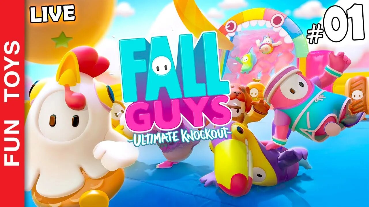 Nossa primeira live pra valer é com Fall Guys: Ultimate Knockout!