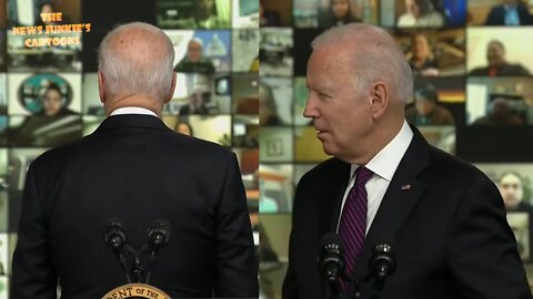 Biden: "I say to the press, excuse my back.. where is everybody? Jill? I don't know what's going on"