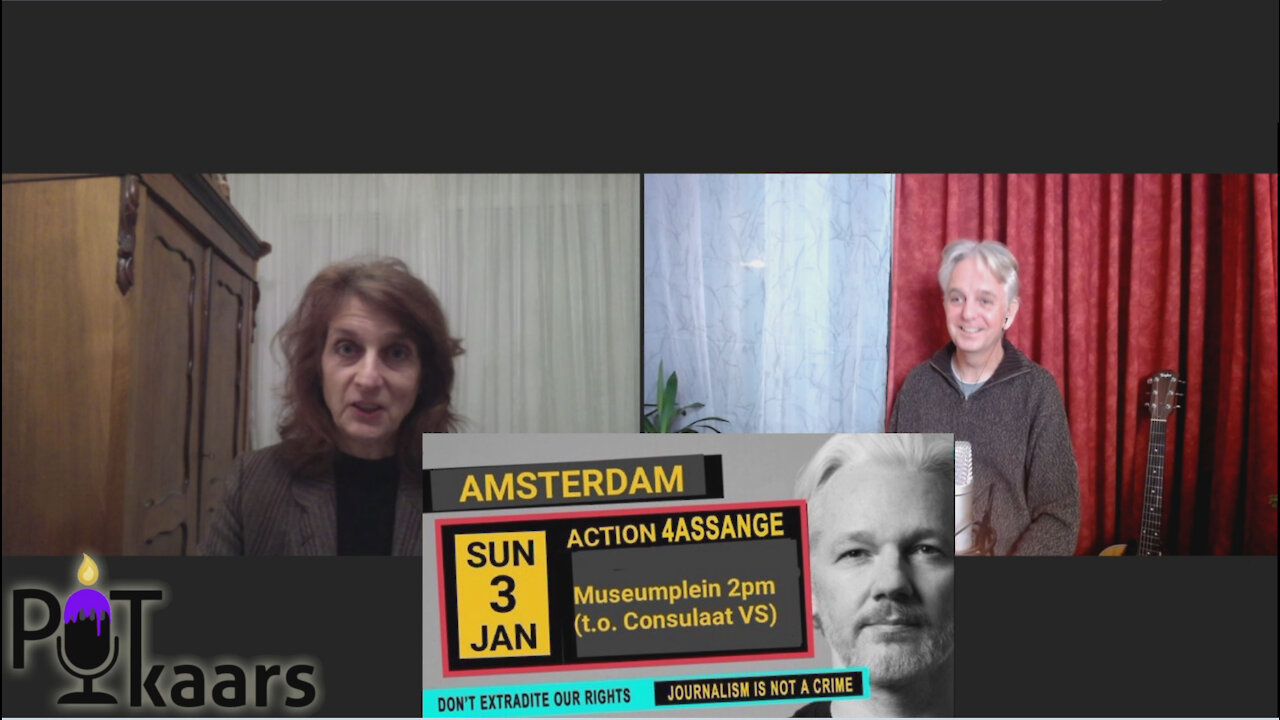 Demonstration Amsterdam the Netherlands January 3rd 2021 - for Julian Assange (English)