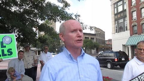 Tom Harvey at the planned parenthood protest 8 22 15 fitchburg