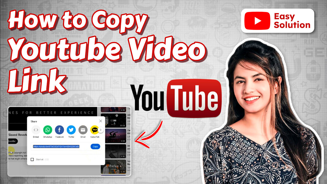 How to copy Youtube video link