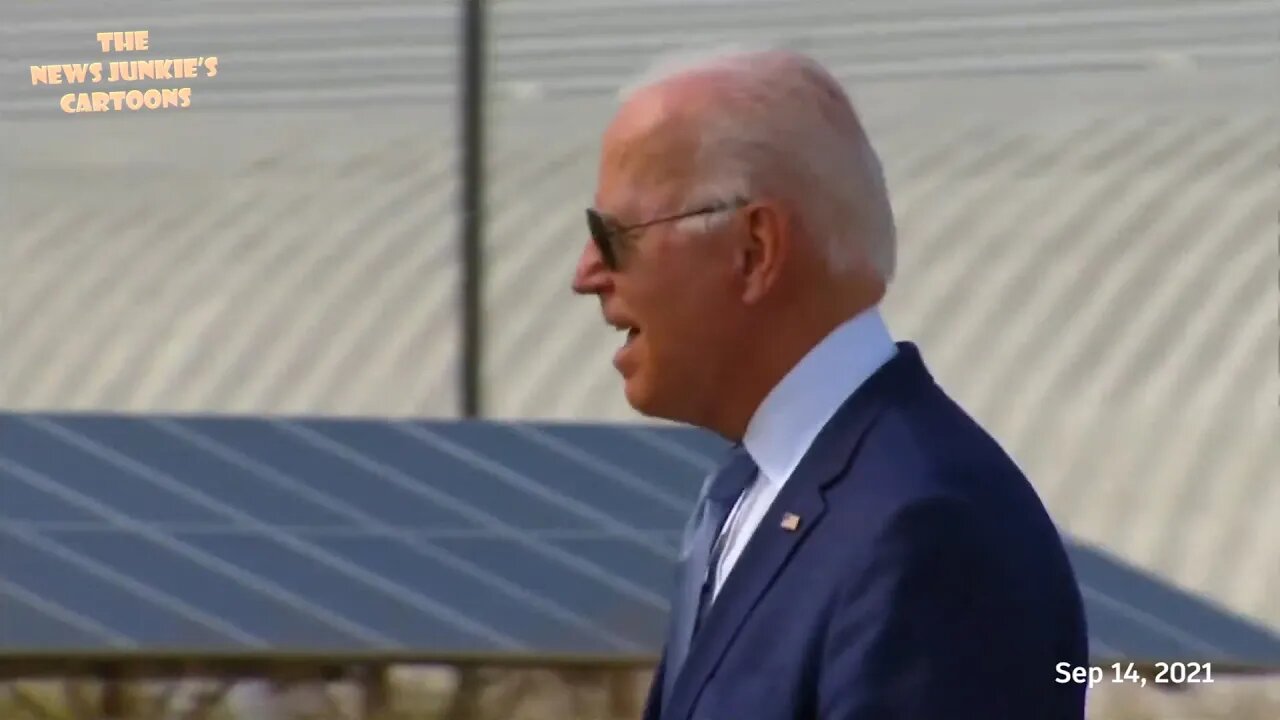 Just Biden walking to his next teleprompter set.