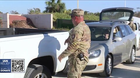 Hundreds turn out to food and water distribution site at Charlotte Sports Park