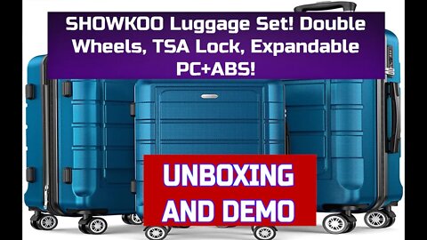 LOVE! SHOWKOO Luggage Set Double Wheels TSA Lock