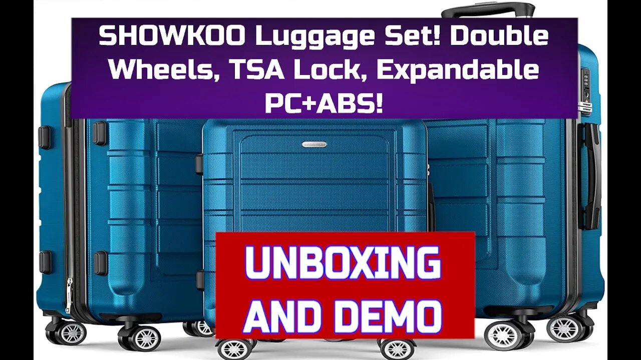 LOVE! SHOWKOO Luggage Set Double Wheels TSA Lock