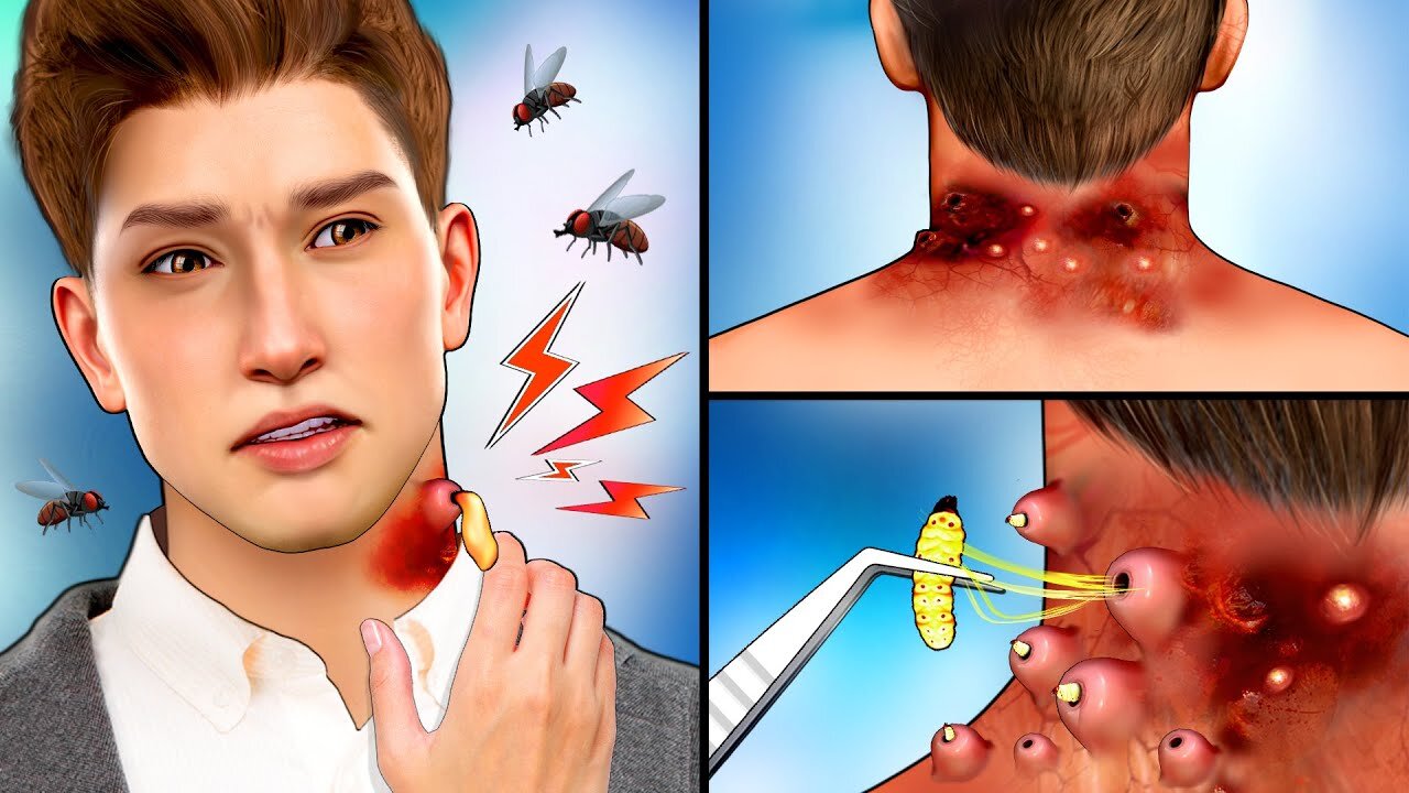 ASMR Botfly Maggot & Fly Larvae Removal Treatment For Better Health