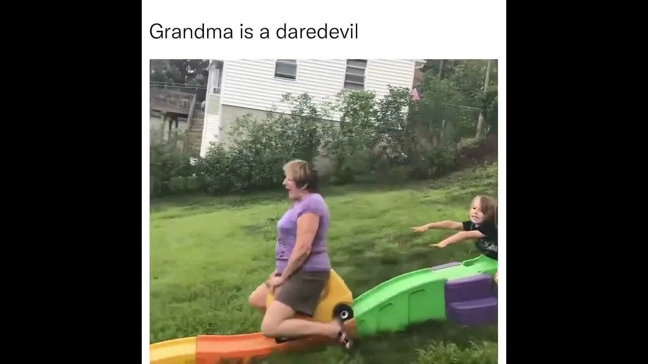 Epic fall faceplant by Grandma 😸