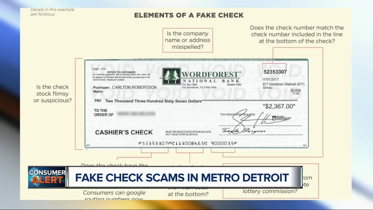 Fake check scams in metro Detroit