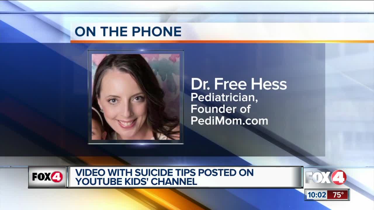 Video with suicide tips posted on YouTube Kids' Channel