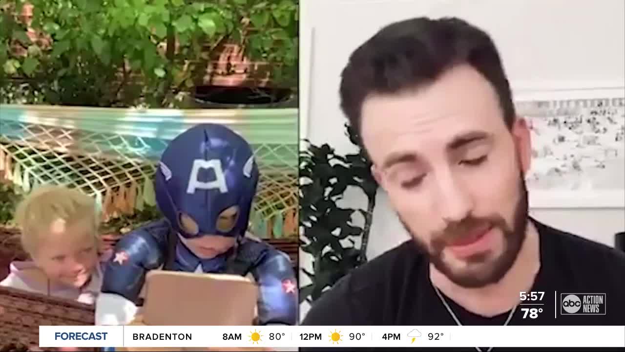 Chris Evans sends special gift to boy who protected sister from dog attack