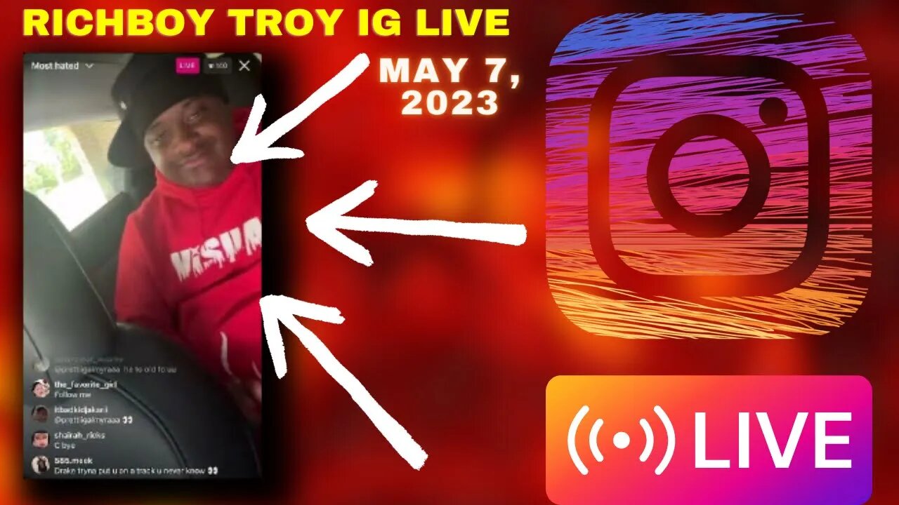 RICHBOY TROY IG LIVE: Rbt Drops Song & Music Video And Does A Live Promo To “Most Hated” (07/05/23)