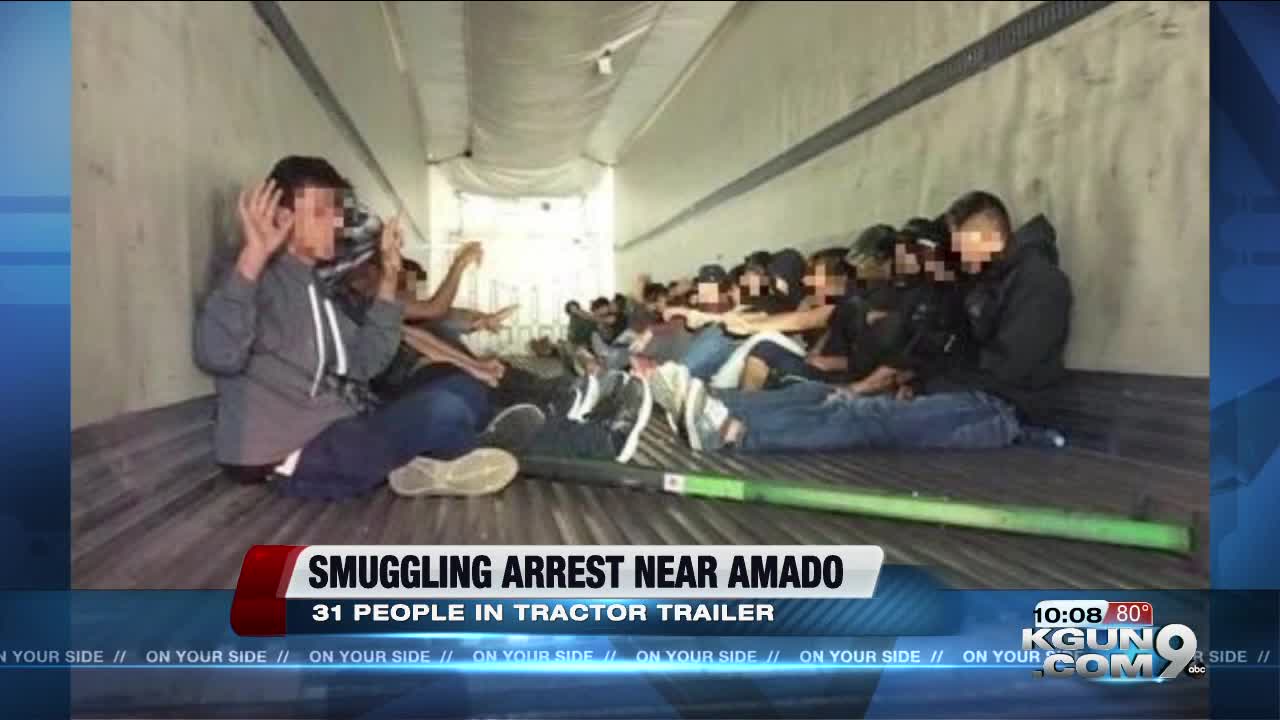 Arizona driver arrested after 31 immigrants found in big rig