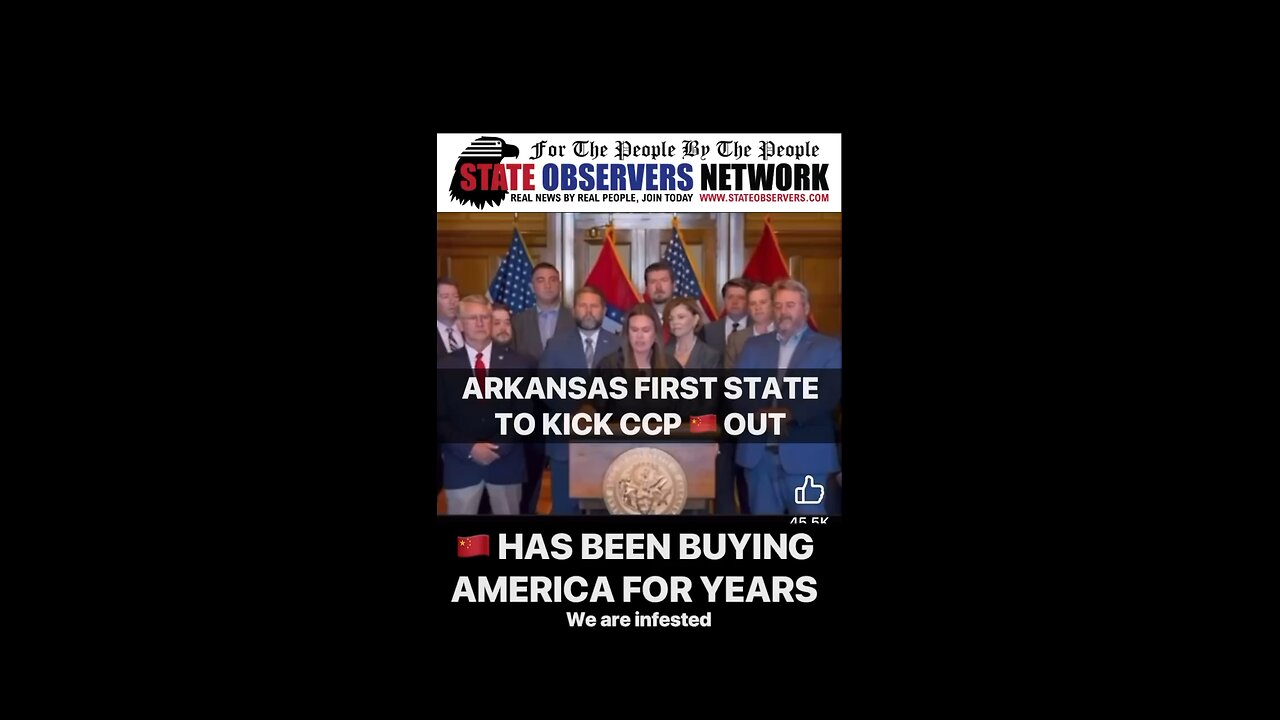 Arkansas first in the nation to kick out the CCP!