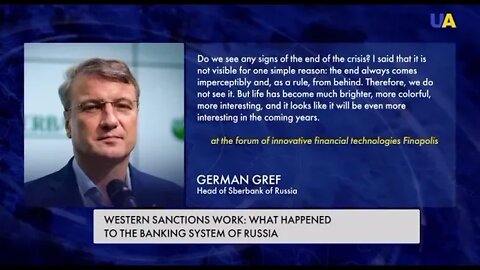 Western sanctions against Russia working