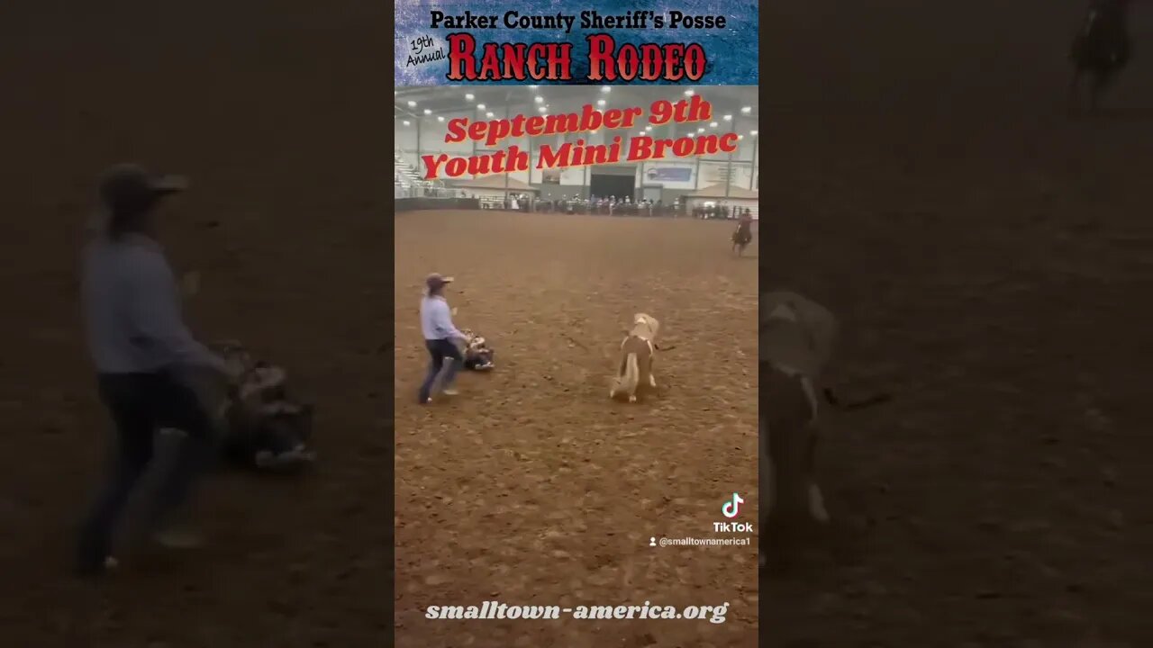 Little Cowboy Gives it To Them #broncriding #tiktokshort #ranchrodeo#rodeo#westernsports