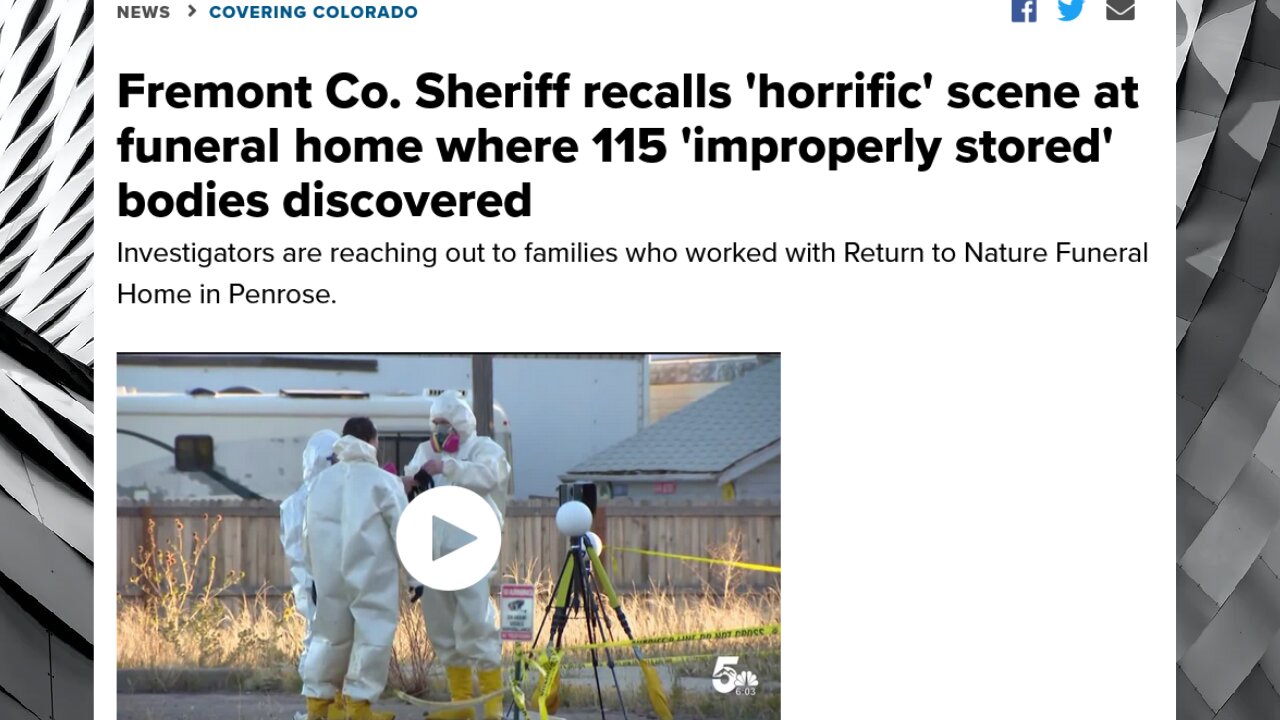 Colorado: 'Horrific' scene at funeral home where 115 'improperly stored' bodies discovered