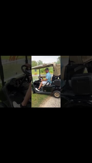 6 Point Golf Cart Turn Around In Rain Storm #MegaFails #Shorts