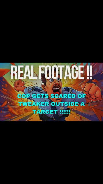 Cop Gets Scared Of Tweeker Outside A Target.