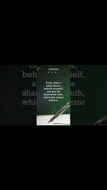 “If you want a clear mirror, behold yourself” - Rumi #philosophy #shorts
