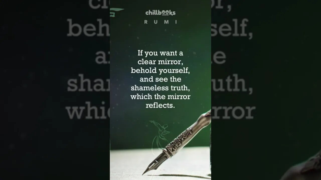 “If you want a clear mirror, behold yourself” - Rumi #philosophy #shorts