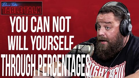 YOU CAN NOT WILL YOURSELF Through Percentages!