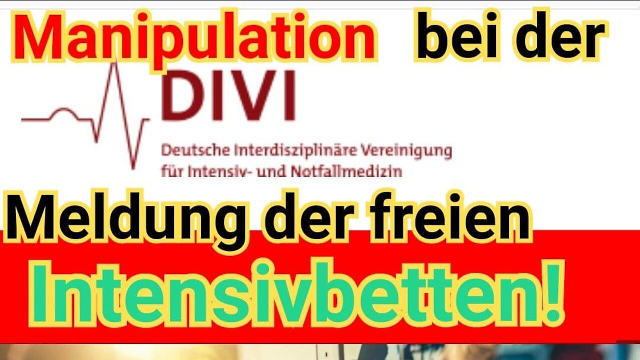Manipulation bei der Meldung der Intensivbetten! #DiviGate