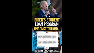 Biden's Student Loan Program UNCONSTITUTIONAL #shorts