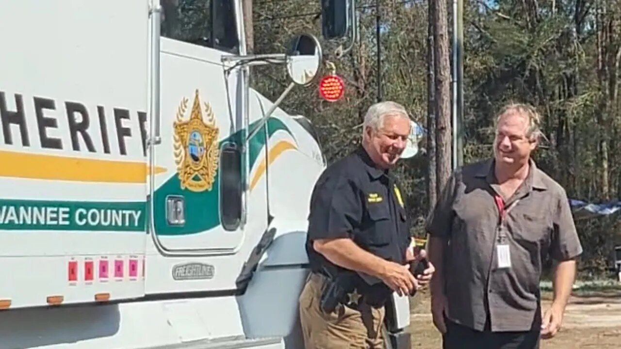 Suwannee County Sheriff St John in Dowling Park Florida Hurricane Idalia, National Guard, Free Meals