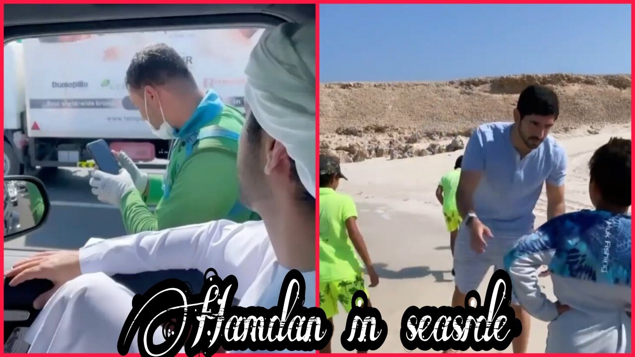 Fazza in seaside with children