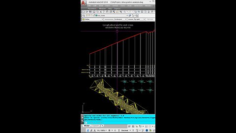 Longitudinal profile and cross sections AutoLisp source