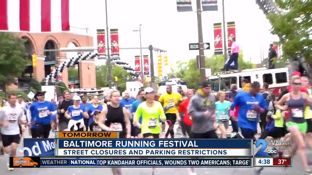 Traffic changes for the Baltimore Running Festival