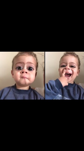 Silly video filter instantly calms crying baby