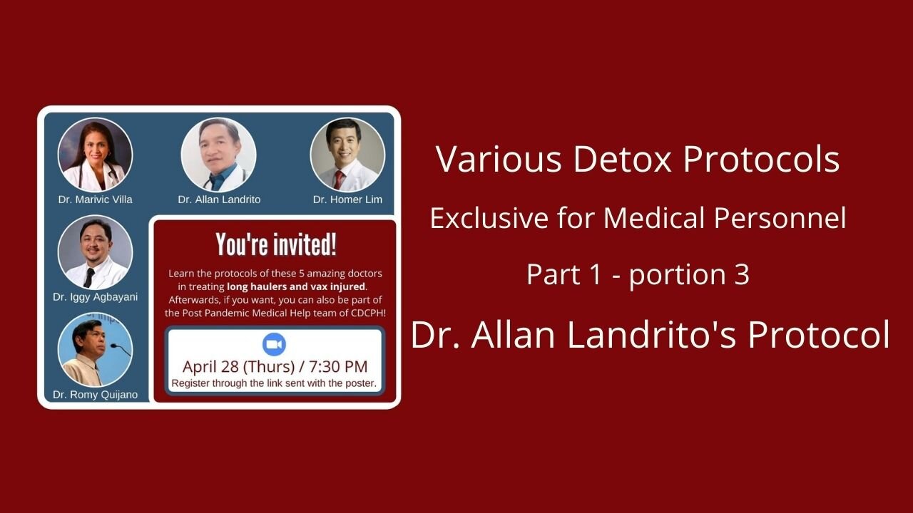 Doctor's Detox Protocol for VI Part 1 with Dr. Allan Landrito