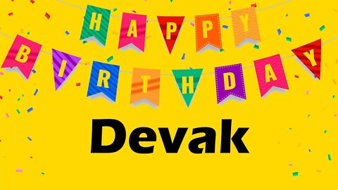 Happy Birthday to Devak - Birthday Wish From Birthday Bash