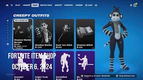 Fortnite Item Shop|October 6, 2024(*New* Shadow Monks Bundle)