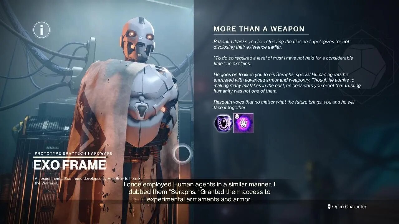 Destiny 2 Rasputin shares about Seraphs