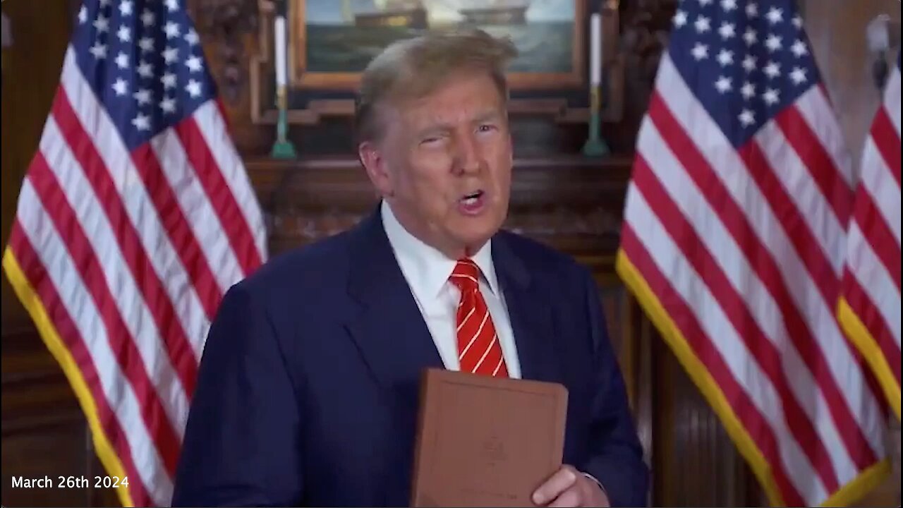 President Trump | "All Americans Need a Bible In Their Home And I Have Many. We Answer to God In Heaven. We Love God. Make America Pray Again." - America's 45th President Donald J. Trump March 26th 2024