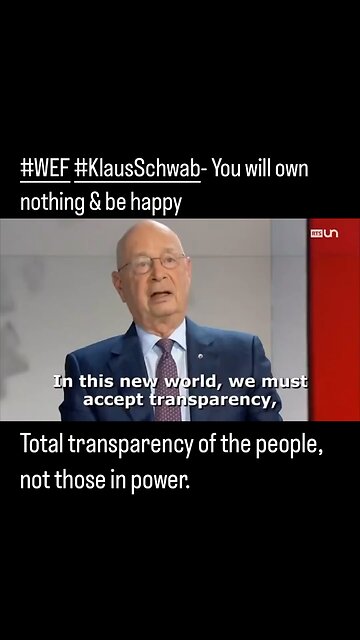 WEF Claus Schwab on Transparency