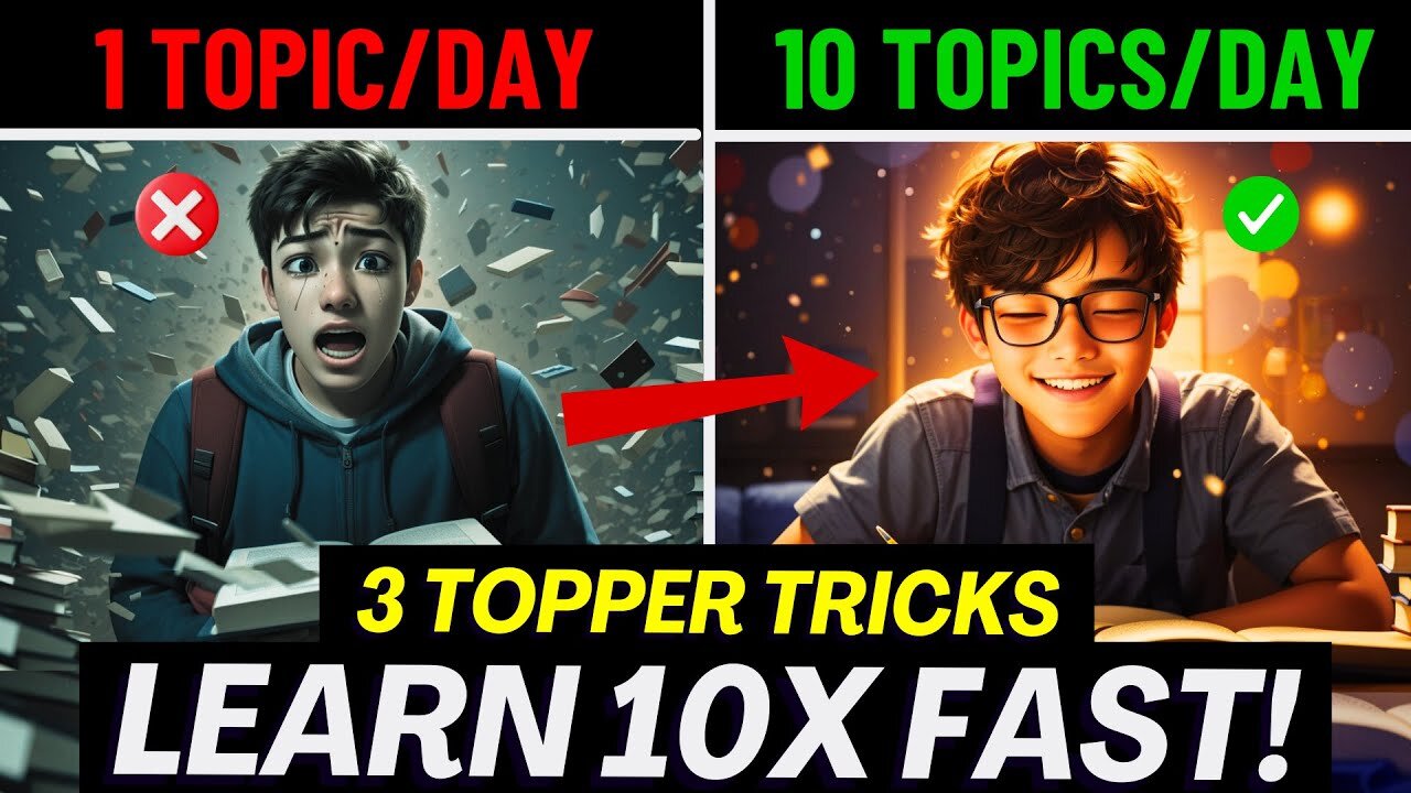 Top 3 toppers tricks 🔥 learn 10x faster & Be a intelligent in class