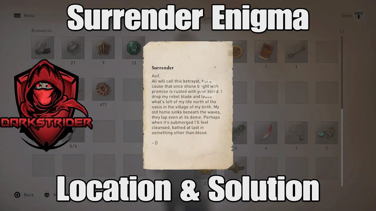 Assassin's Creed Mirage- Surrender Enigma