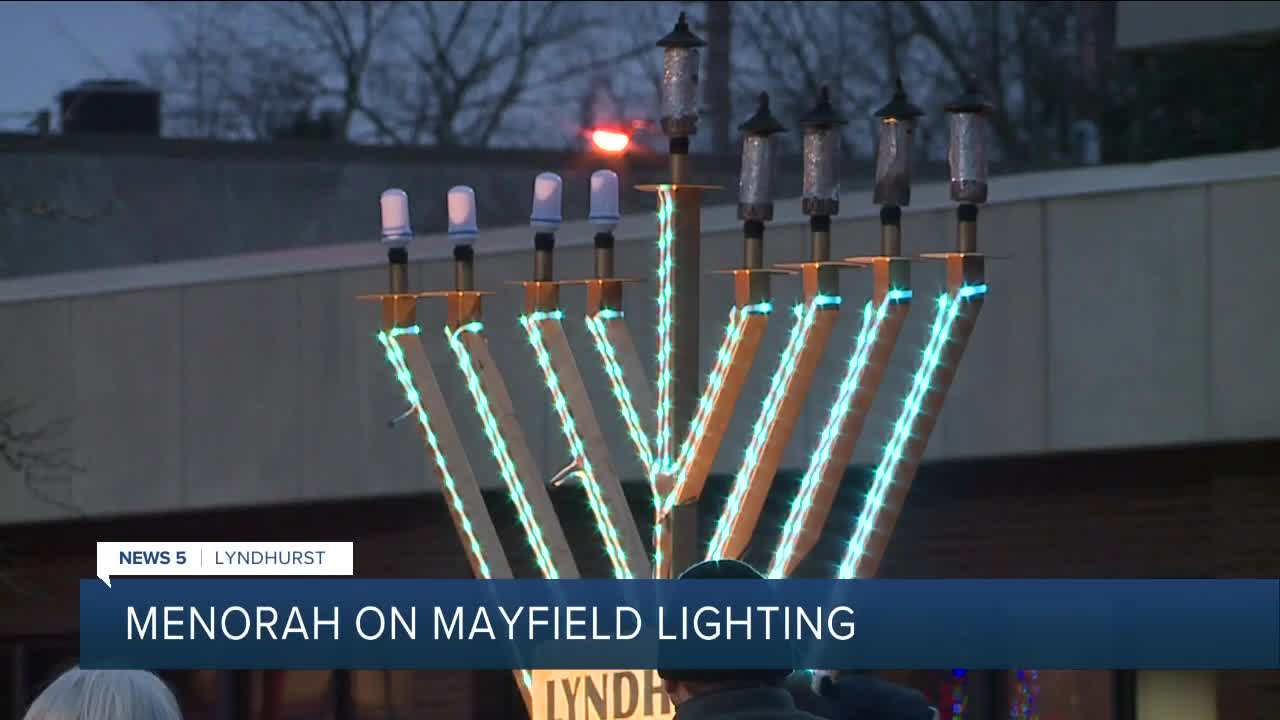 Menorah lit on Mayfield for fourth night of Hanukkah