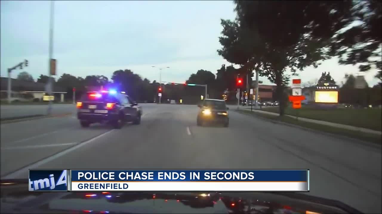 Greenfield Police stop fleeing vehicle in less than 60 seconds