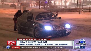 Slick roads, slow commute across Denver metro area