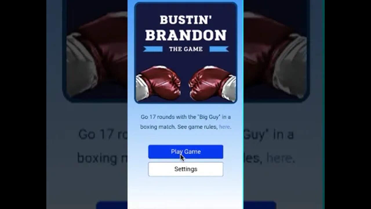 Bustin Brandon Game - First Round Game Play