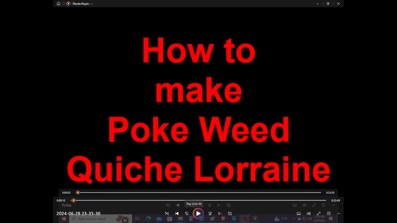 How to Make Poke Weed Quiche Lorraine