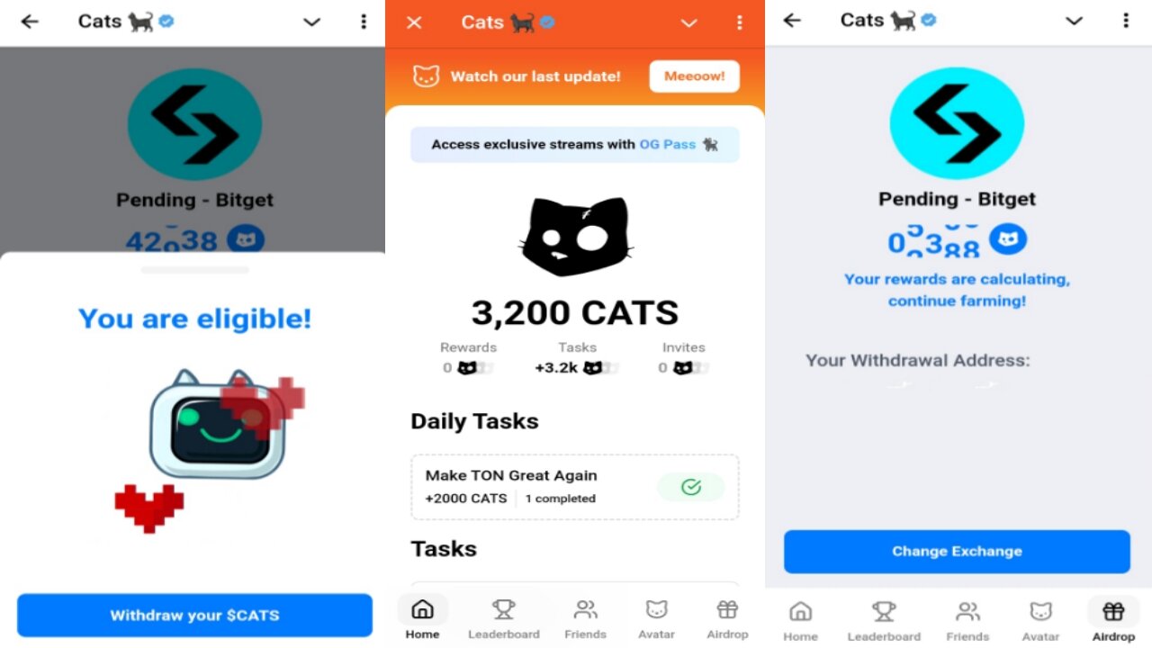 CATS | Withdrawal Process | Get Free 30 000 $CATS | Bitget Exchange First Come First Serve