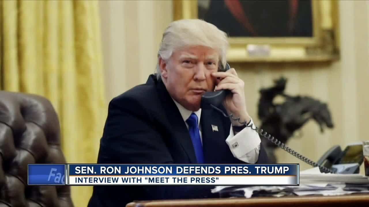Sen. Ron Johnson defends President Trump on Meet the Press Sunday