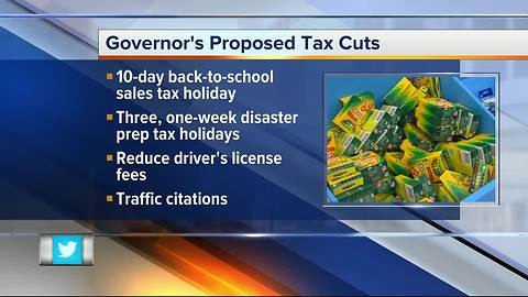 Florida Governor wants longer tax holidays and cuts in license fees