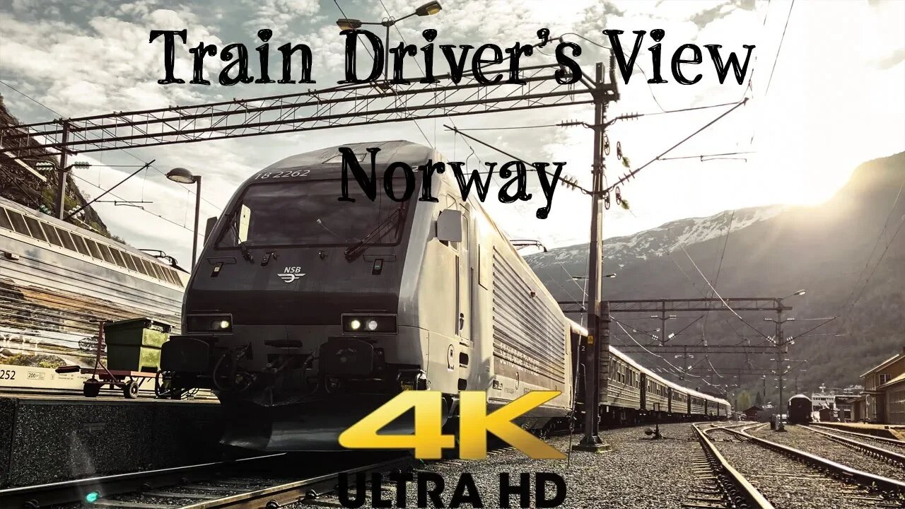 TRAIN DRIVER'S VIEW: Flåm - Myrdal early May in 4K UltraHD